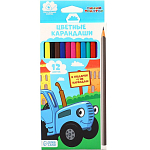 Карандаши цветные 12 цветов + чернографитный карандаш "Синий трактор" , Синий трактор