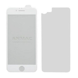 Противоударное стекло 3D ANMAC для iPhone 6/6S белое (1137108) (+ пленка на заднюю крышку)