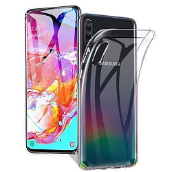 Силиконовый чехол ZIBELINO Ultra Thin Case для Samsung Galaxy A70 прозрачный