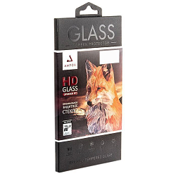 Противоударное стекло AMFOX для Samsung A12, "Full glue", с рамкой, черное