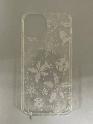 Задняя накладка ISA для iPhone 13 mini TPU с принтами Новый Год